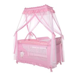 Бебешка сгъваема кошара MAGIC SLEEP LORELLI - Mellow Rose BALLERINA BEAR
