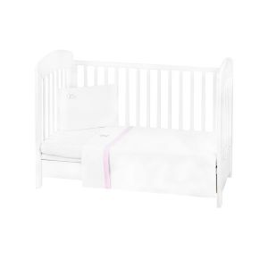 Детски спален комплект 3 части EU Style KIKKABOO 70х140 см. с бродерия - Dream Big Pink