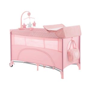 Бебешка кошара 2 нива Nighty Night KIKKABOO - Pink