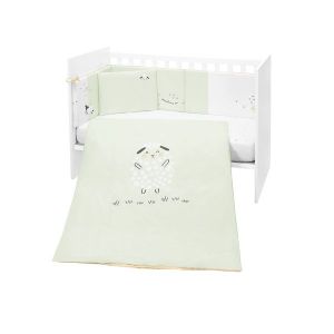 Детски спален комплект 6 части KIKKABOO 60х120 см. - Sleepy Sheep