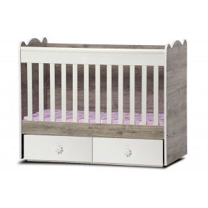 Детско  легло Тони 70х140 Dizain Baby - северен дъб + бяло