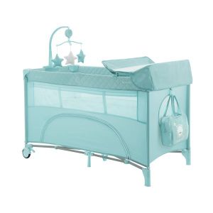 Бебешка кошара 2 нива Nighty Night KIKKABOO - Mint